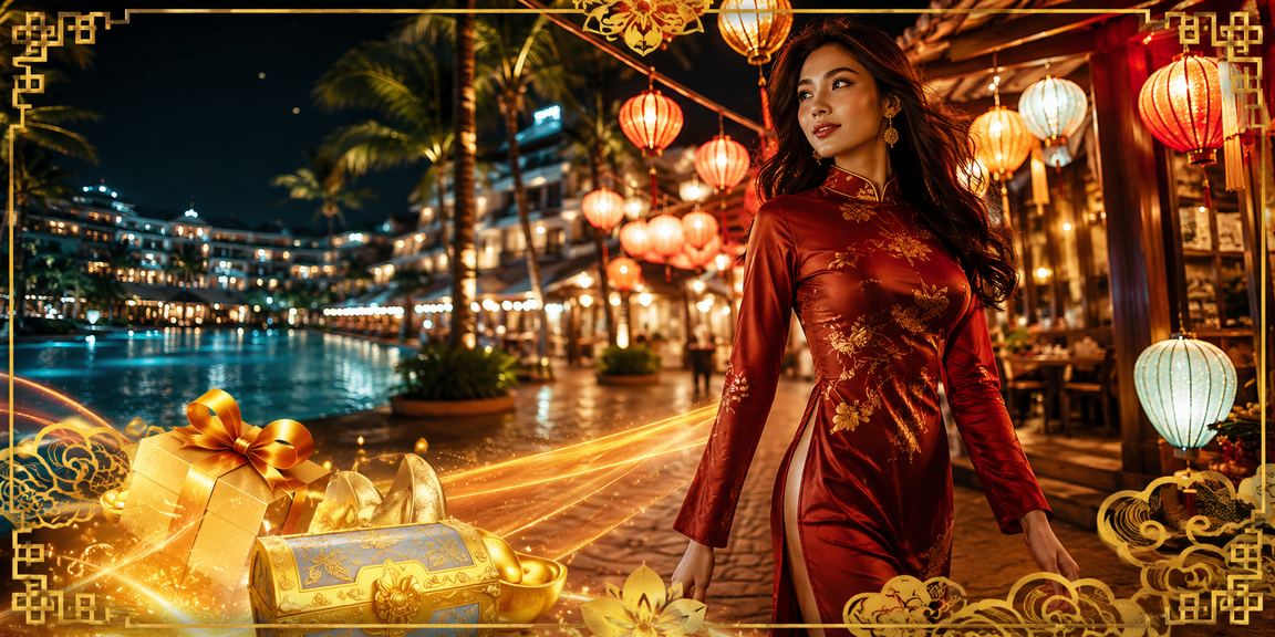 Cảnh cá cược sòng bạc tại chợ đêm Nha Trang với ánh đèn lung linh